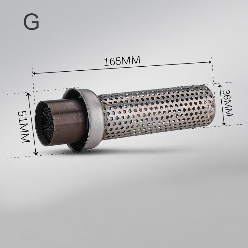 MOKALA SPEED Modified 51mm 60mm Muffler Honeycomb Catalyst Sound Eliminator Motorcycle Exhaust DB Killer