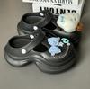 Height-increasing Thick-soled Hole Shoes for Women, Non-smelly Feet, Non-slip Beach Bag Head Slippers, Fashionable Versatile Cool Slippers