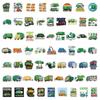 60 Waterproof Cartoon Garbage Truck Stickers for Decor, Stationery, and Devices