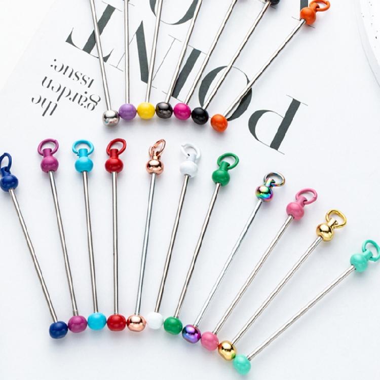 8Pcs Colorful Beadable Keychain Pendant Keyring Charm Decorations for Car Key Holder Backpack Pendants Bag Charm