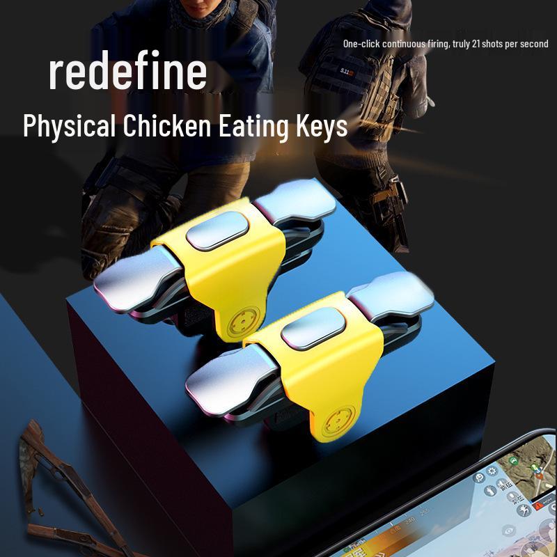 

Yellow Mini PUBG Mobile Controller with Mechanical Buttons - 1 Pair жёлтый