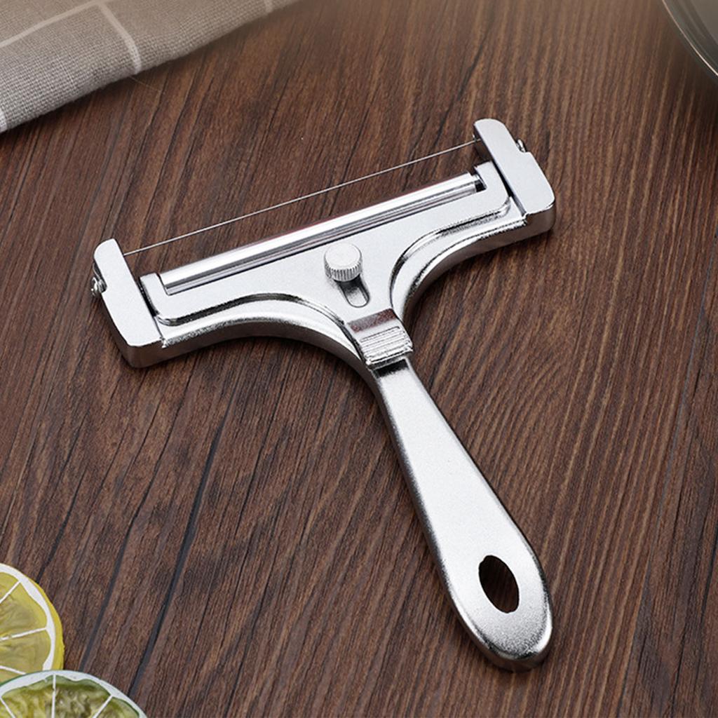 Cheese Slicing Tool Handheld Cheese Cutter Stainless Steel Wire Adjustable Thickness Cheese Slicing Tool for Mozzarella Cheddar
