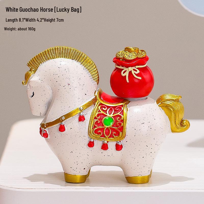 Creative Red Horse Mascot Figurine for Office or Living Room Decoration - Instantly Attracts Wealth