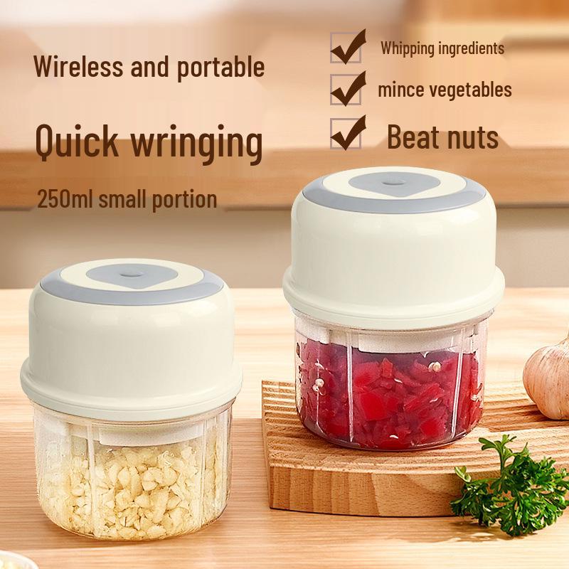 

Compact Wireless Electric Garlic Chopper and Mincer JSQ Garlic Masher English