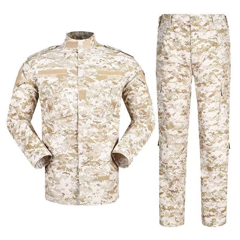Men's Wear-Resistant Black Camouflage Tactical Suit for Spring/Autumn