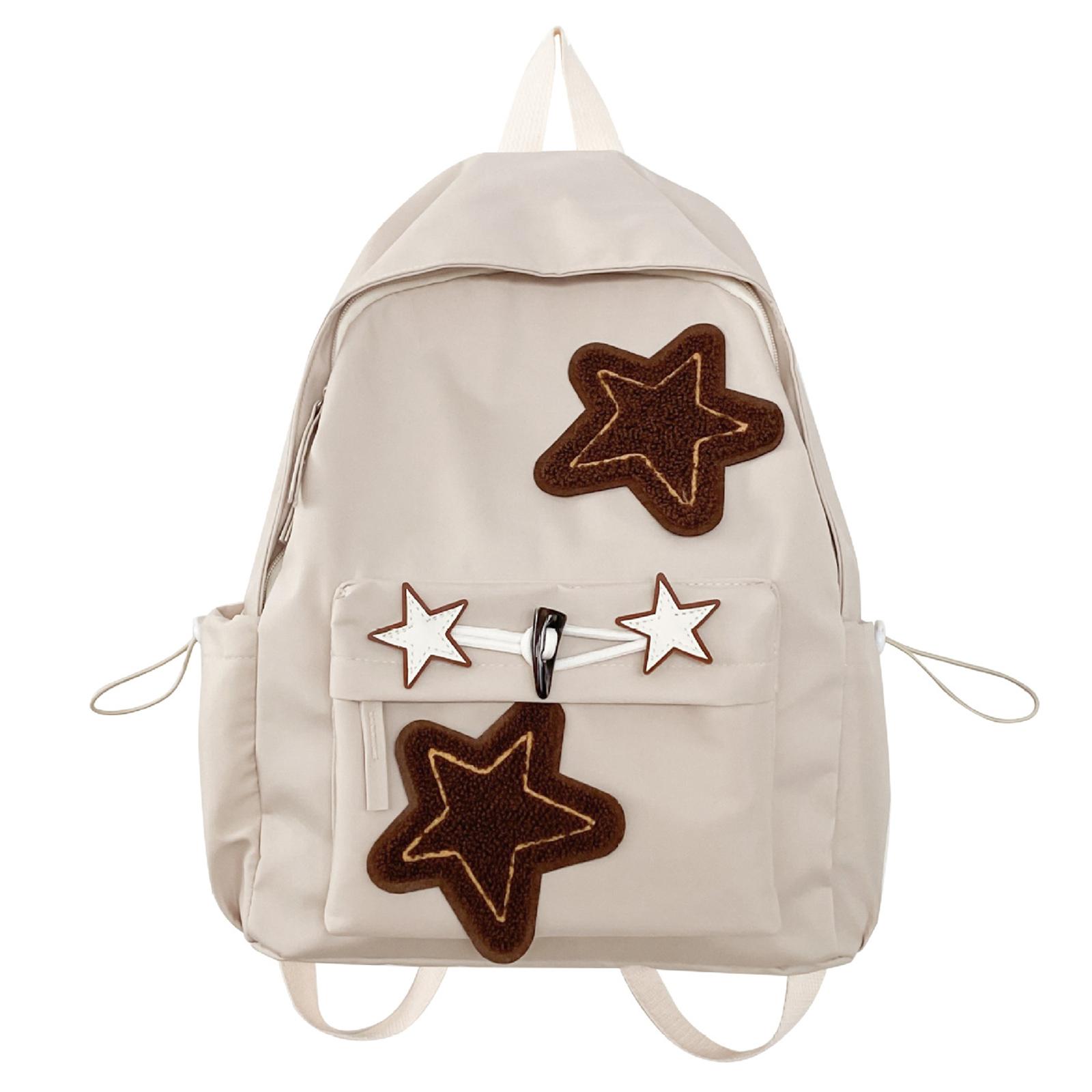 

Convenien Backpack Стильный и прочный нейлоновый школьный рюкзак, идеально подходящий для ежедневных поездок на работу, в университет, путешествий и покупок бежевый