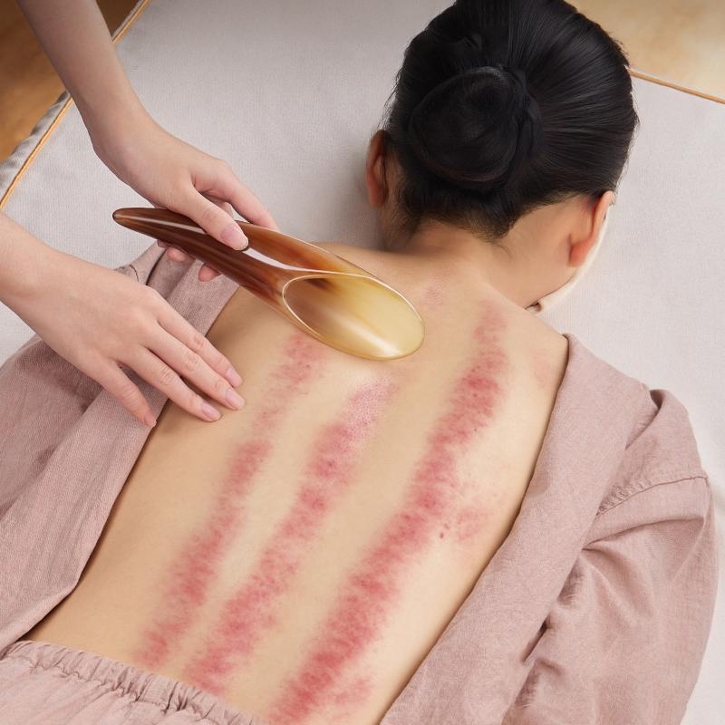 Natürliches Büffelhorn Gua Sha Brett Kein Stress Schaben Massagegerät Spa Gesundheitswesen Massagegerät