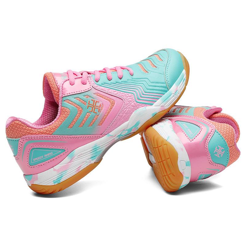 Super women's badminton shoes breathable tennis shoes training shoes table tennis professional volleyball carbon board