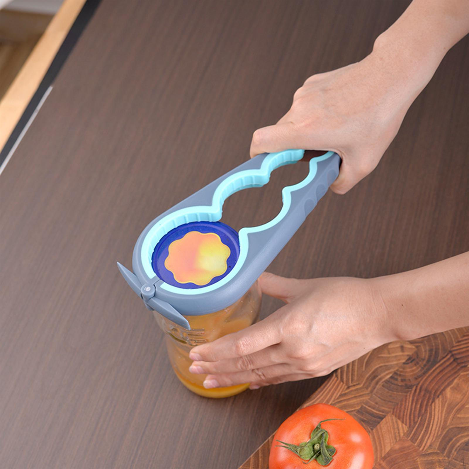 

Открывалка для банок, инструмент для снятия крышек с бутылок, многоцелевой, легко снимает крышки вручную, открывалка для банок, банка для напитков синий