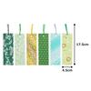 Kawasumi Washi Yuzen Washi Bookmarks in Green with Summer Pattern Stencil-Dyed (6 Sheets)