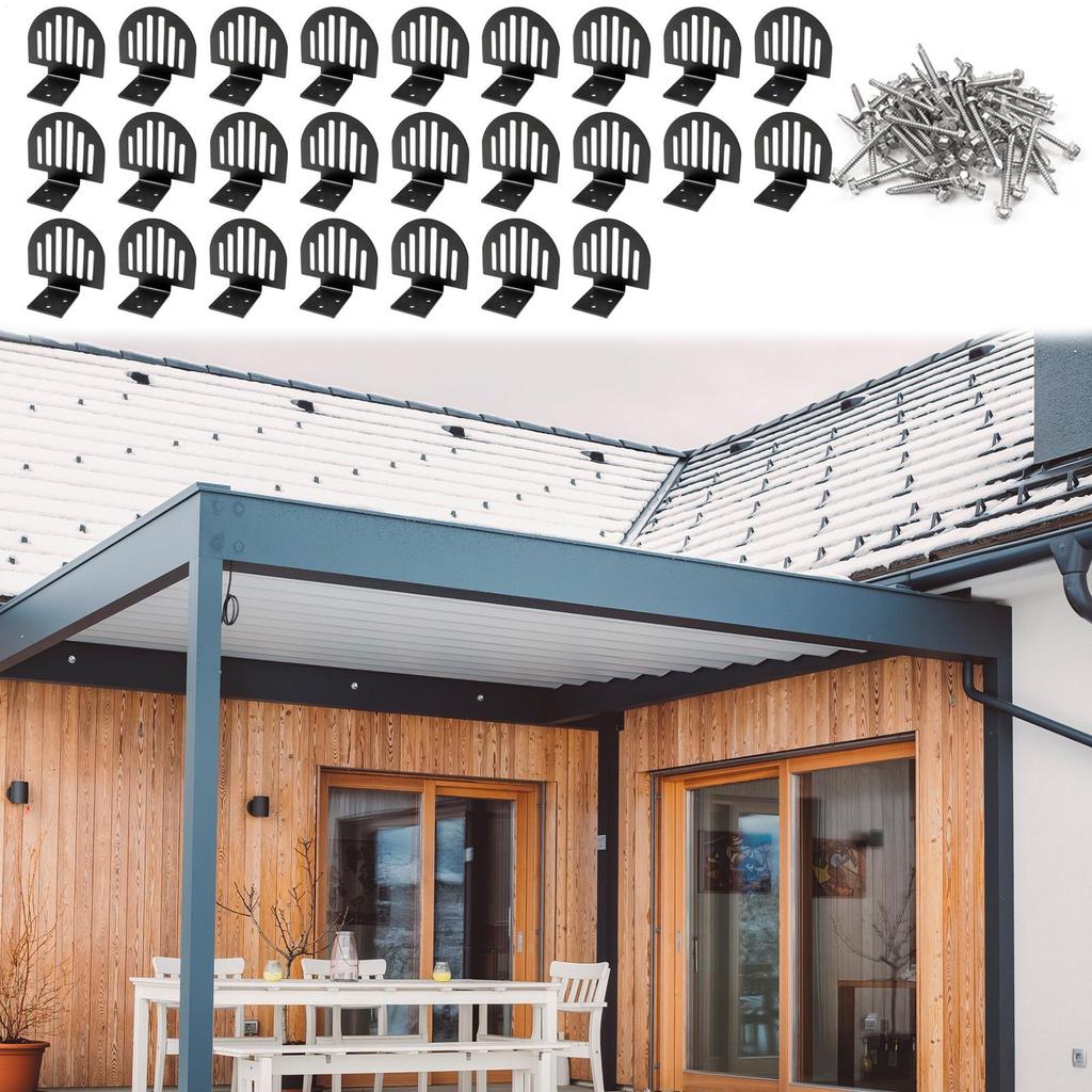 Roof Snow Guards 25 Pieces Metal Roofing Ice Stop Buildup Standing Seam Roof Guards Against Snow Sliding Off For Winter Supplies