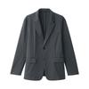 MUJI Stretch Jersey Dark Size S Men's Jacket, ADA03A4A, Gray,