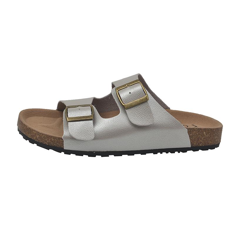 Fashion Thick-soled Medium-heeled Women's Slippers 2025 Summer New Retro Comfortable Sandals Flat-soled Beach Shoes for Women Flip Flops