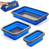 Foldable Silicone Storage Bowl Rectangle Shape Magnetic Tool Organizer  For Bolts Nuts Washers