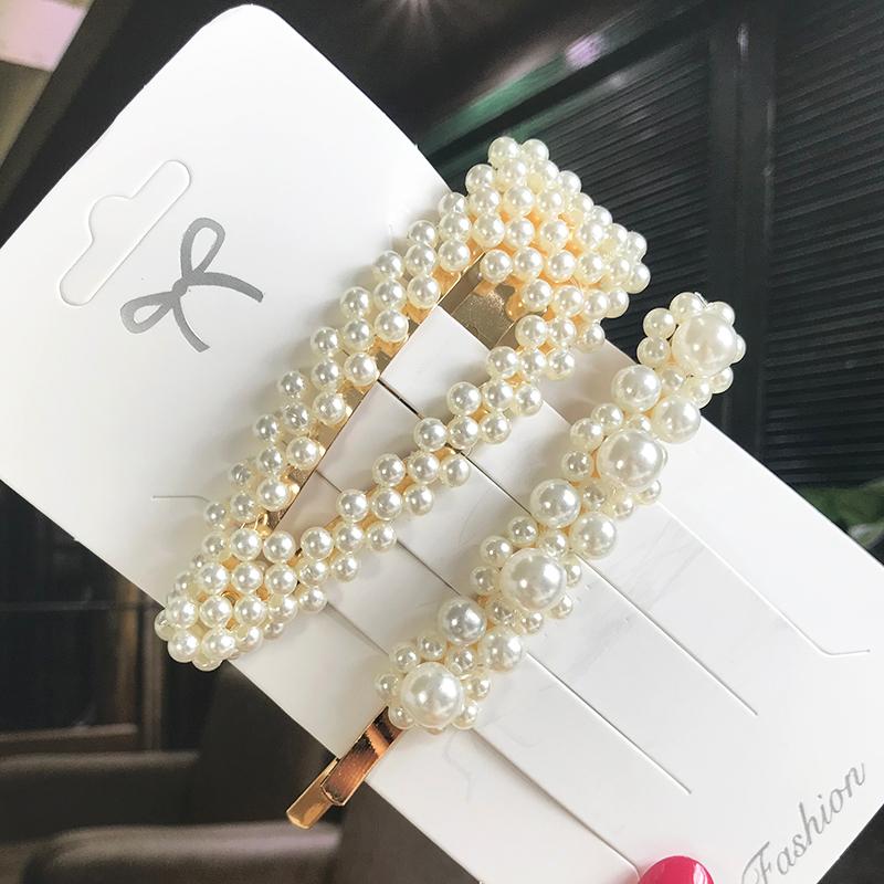 Fashion Hair Pins Side Clip Set Sweet Acrylic Waterdrop Hair Barrettes For Women Girls Korean Geometric Hair Accessories Jewelry