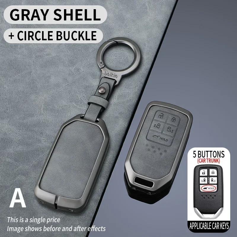 Shell Fob For Honda Fit Jazz Shuttle Gp2 Spada Stepwgn Rg1 Freed Spike Ge6 Zinc Alloy Leather Car Remote Case Key Cover Keyless