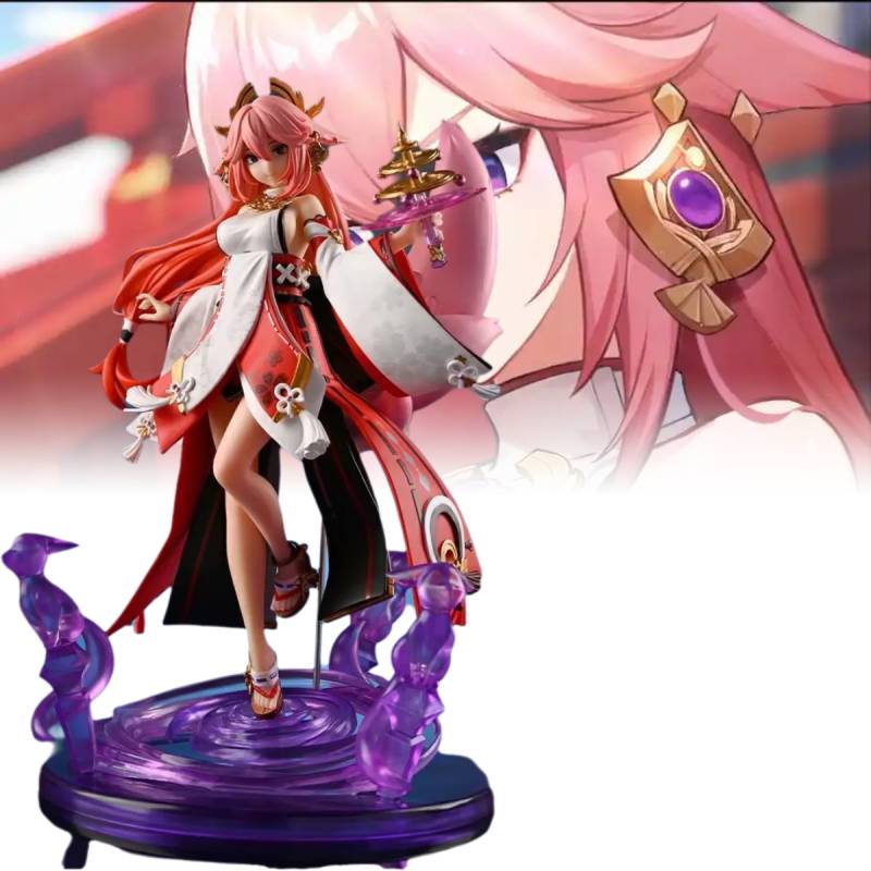 Genshin Impact Yae Miko Figurine Game Cartoon Model Toys Statuary Xmas Gifts
