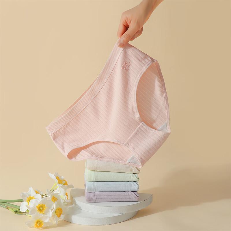 Lonsa Women's Pure Cotton Breathable Briefs (4-Pack)