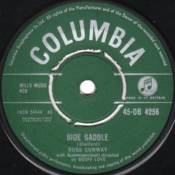 

7inch Record RUSS CONWAY - Side Saddle 45DB4256 Columbia 1959 UK Pop Used