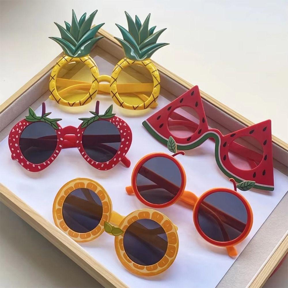 Cartoon Sunglasses Strawberry Pineapple Fruit Shaped Party Sun Glasses Funny Po Booth Props for Summer Hawaiian Supplies
