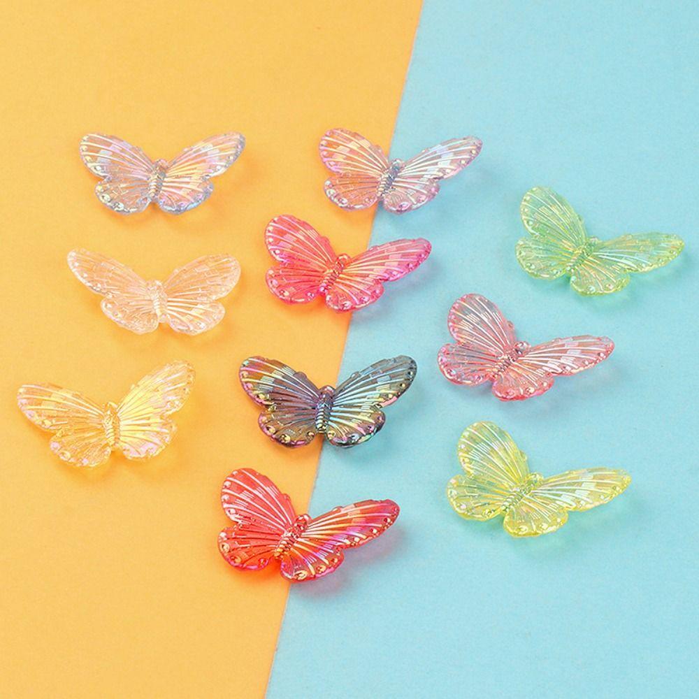 

15pcs 30mm Jewelry Making Beads Acrylic Butterfly Loose Beads Earring