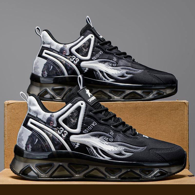 

Мужские модные и трендовые баскетбольные кроссовки с сильной прыгучестью, противоскользящие и износостойкие, повседневные спортивные кроссовки 47 чёрный