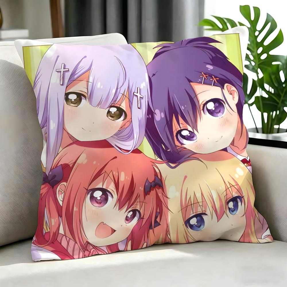 anime Gabriel Dropout Cushion Cover Cushion Cover Set Pcs x x x Pillowcase Decorative Sofa Home Decor
