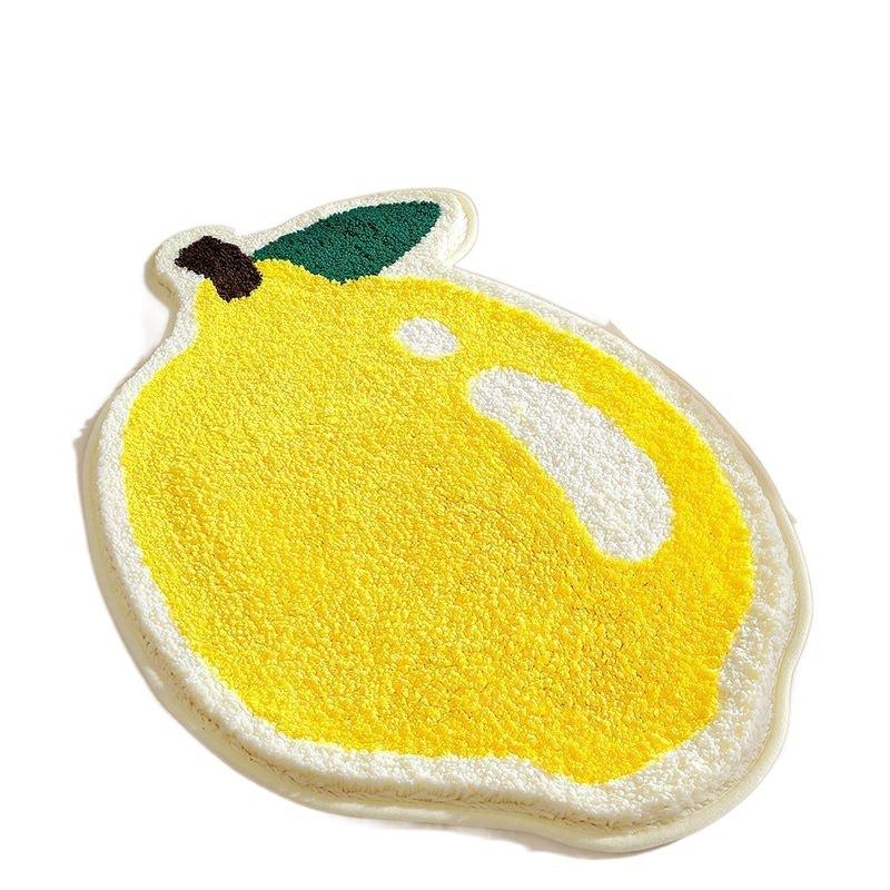 Little Fresh Fruit Special Imitation Cashmere Carpet Warm Machine Washable Bathroom Door Carpet Porch Mat Home Decor
