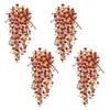 1/2/3/4Pcs Fall Hanging Artificial Violet Flower UV Resistant Realistic Fake Flower Wedding Party Indoor Outdoor Garden Wall Hanging Faux Flower