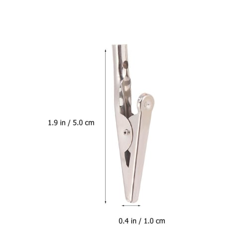 LIOOBO 24-Piece Alligator Clips, Stainless Steel, 51mm, for Plastic Models