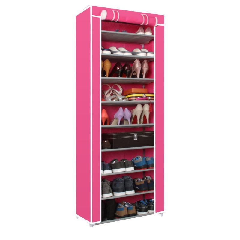 Metal Multi-Layer Space-Saving Shoe Rack Cabinet for Home and Dormitory