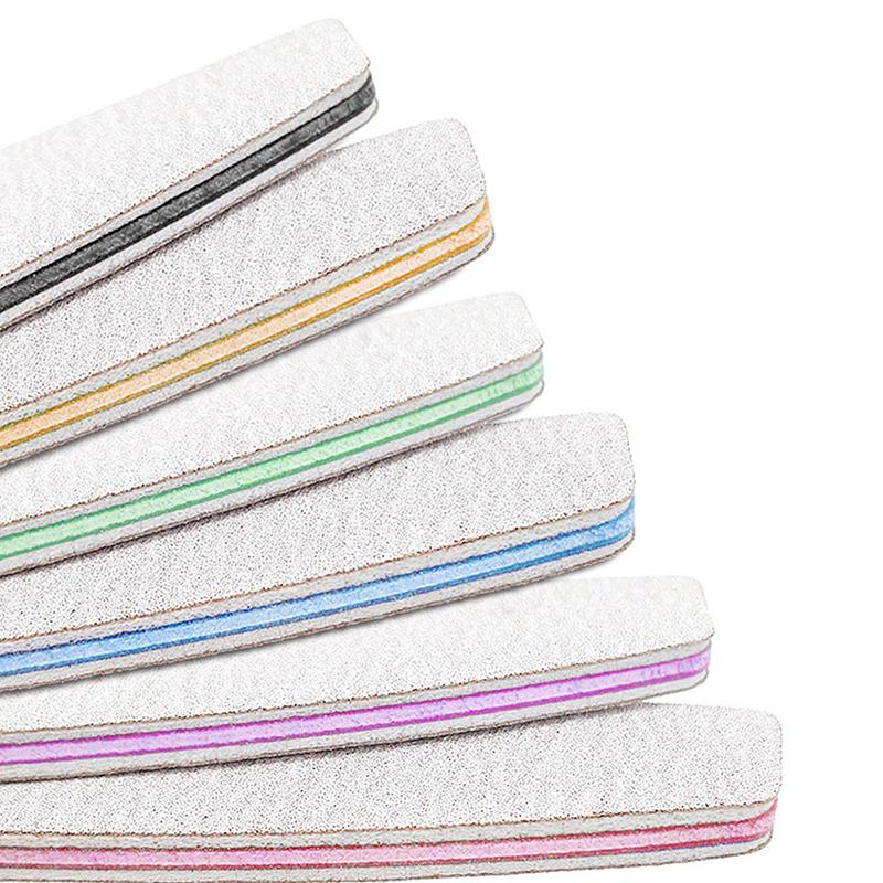 5Pcs Professional Nail File Buffer Polisher Accesorios Boat Polishing Sanding Buffing 80/100/150/180 /240 Manicure Care Tools