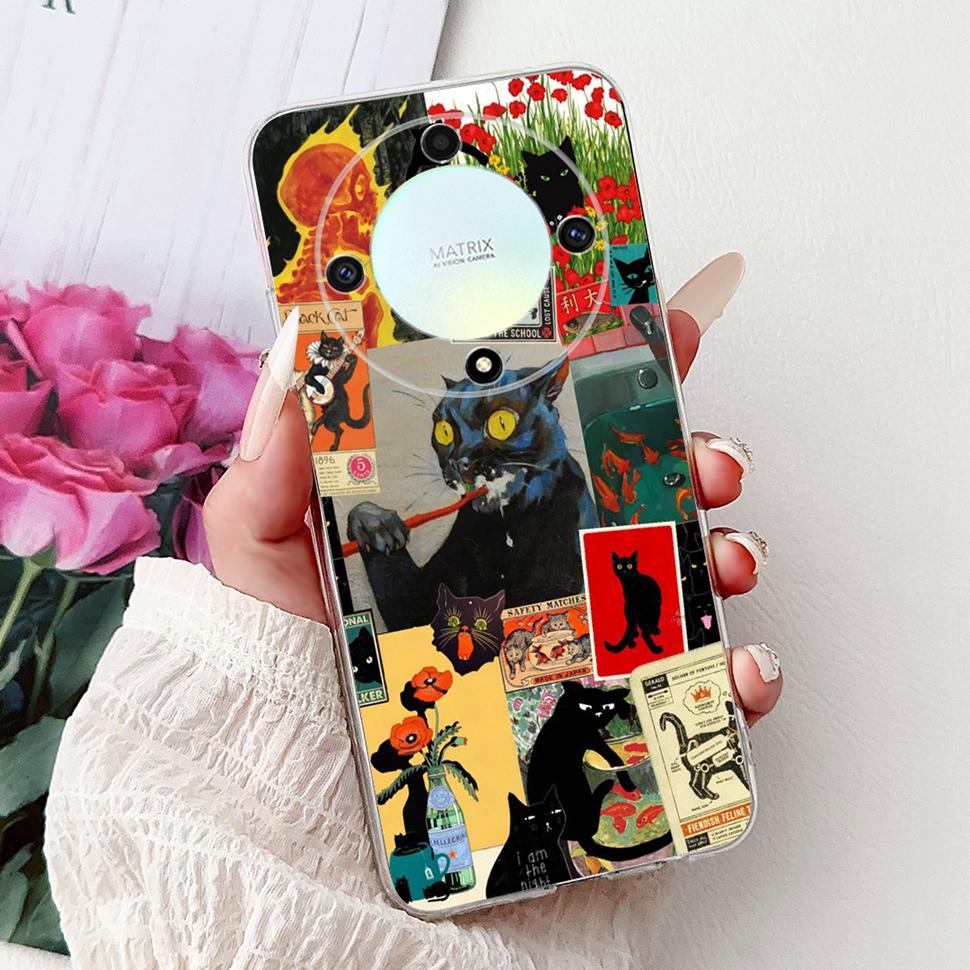 For Honor X9b 5G Case Flowers Butterfly Painted Cover Soft Silicone Casing For Honor X9 X9 b HonorX9b 5G Phone Case