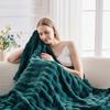 60x80 Inch 3D Bubble Pattern Flannel Throw Blanket Green Soft Skin-Friendly Warm Lightweight Blanket for Sofa or Bed