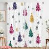 2pcs,2D Plane Printing Contemporary Curtains Christmas Tree Snowflake (2) Polyester Woven (without Rod) Festive for Bedroom,