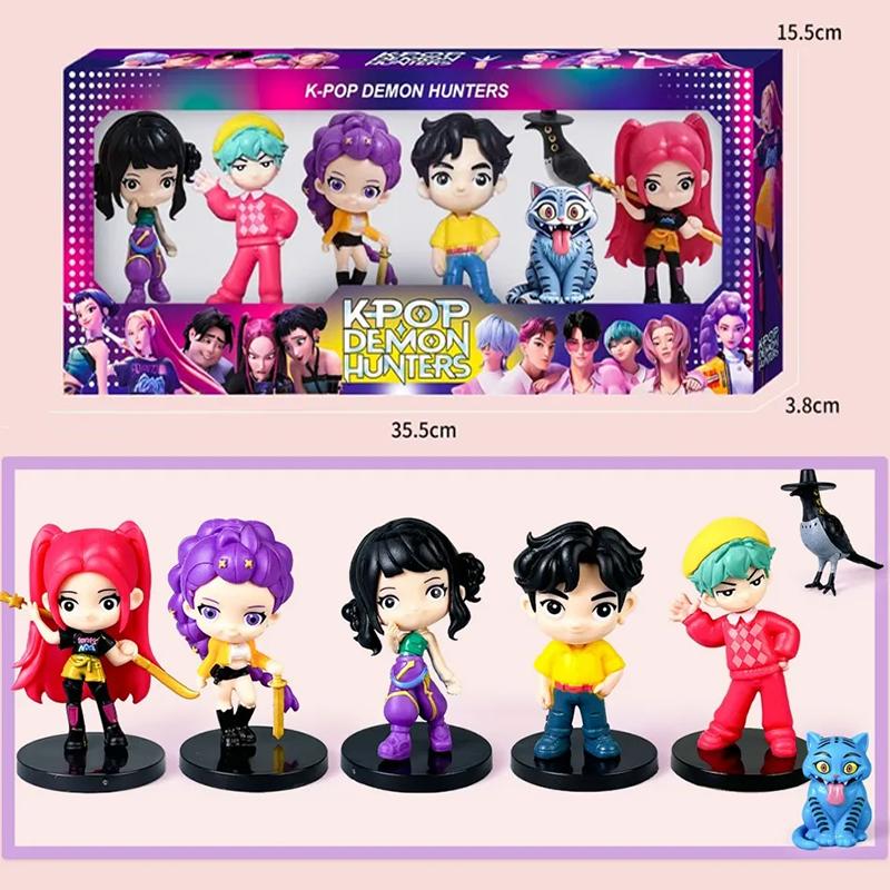 Cartoon Gaming Peripherals Demon Hunters Anime Kpop Figure Model Toy Desk Decoration Collection Figures Model Toy For Kid Gift