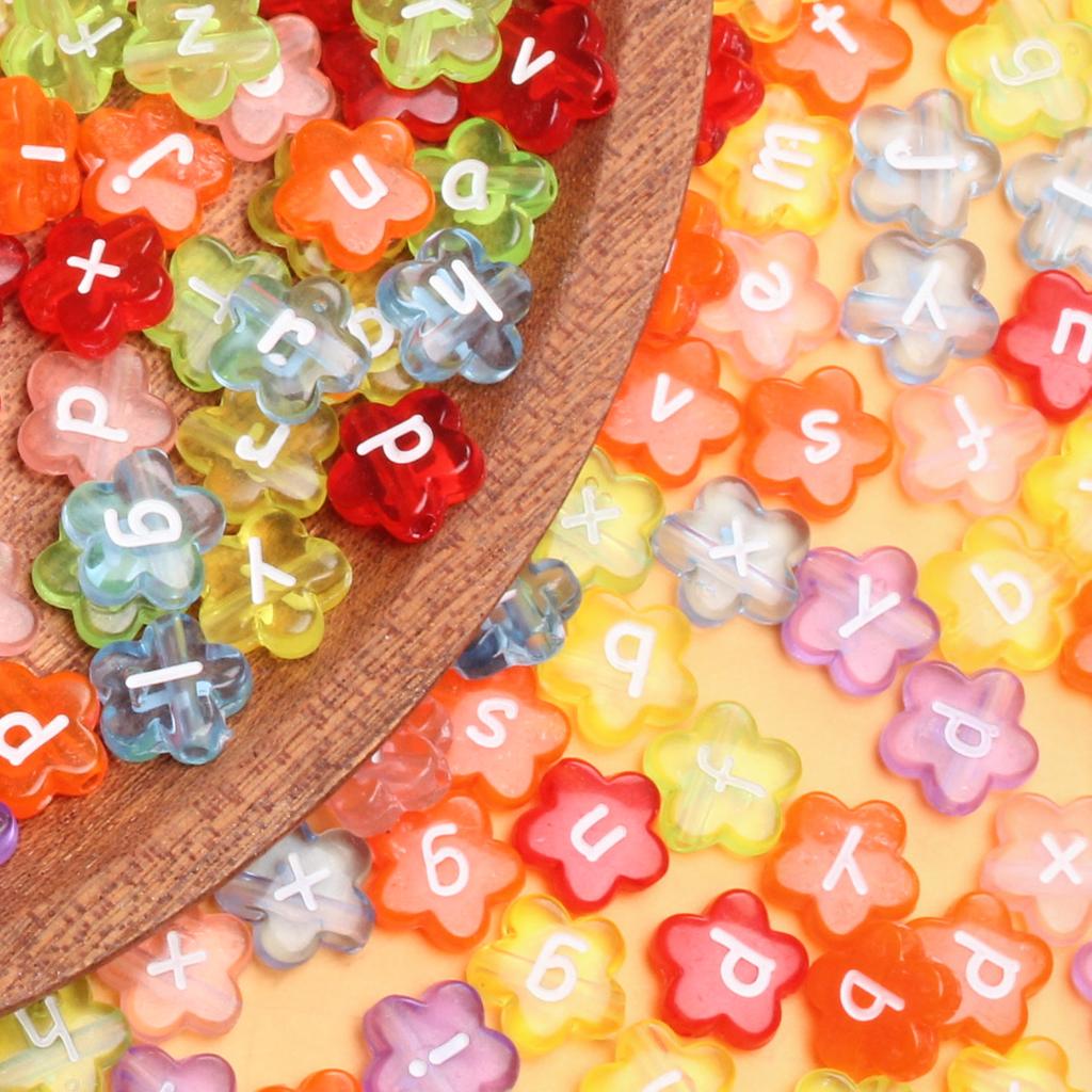 20 buc. 11 mm, culoare bomboană, litere, flori, mărgele, pandantiv pentru fabricarea de bijuterii, colier, brățară, artizanat