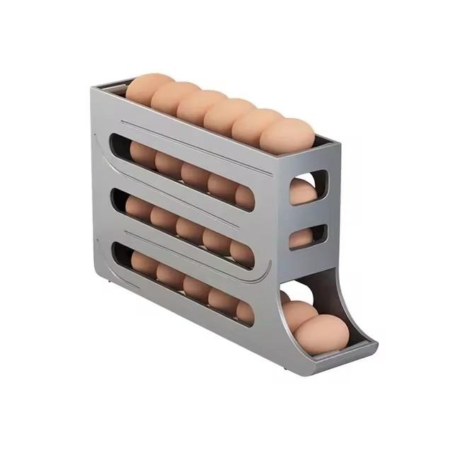 

1Pc Egg Storage Box Organizer For Refrigerator Rolling Egg Organizer Holder Fridge Storage Organizer Food Storage Kitchen Tools