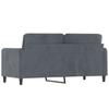 Vidaxl 2-Seater Sofa, Dark Grey, 140 Cm, Upholstered In Velvet