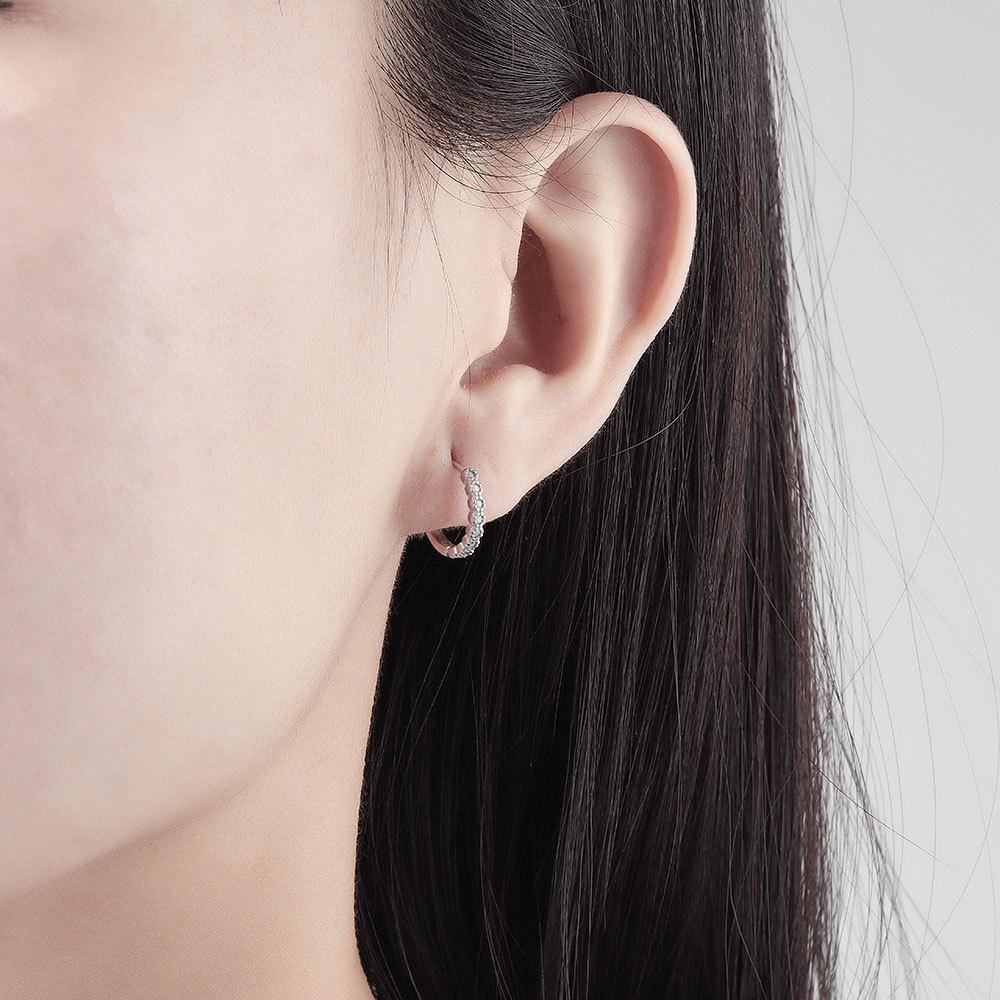 Orecchini a Cerchio Dorati Micro Pavé Zirconi Colorati Tono Freddo Gioielli Moda Hip Hop Per Donne e Uomini