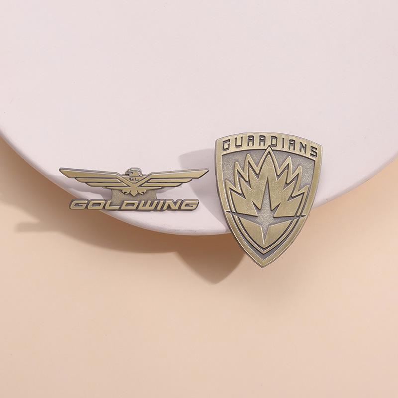 Cute Cartoon Eagle Shield Brooch Colorful Decorative Pin For Fashion Trendy