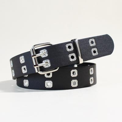 Punk Double-Breasted Heavy Metal Belt Jeans Decorative Belt Air Eye Belt