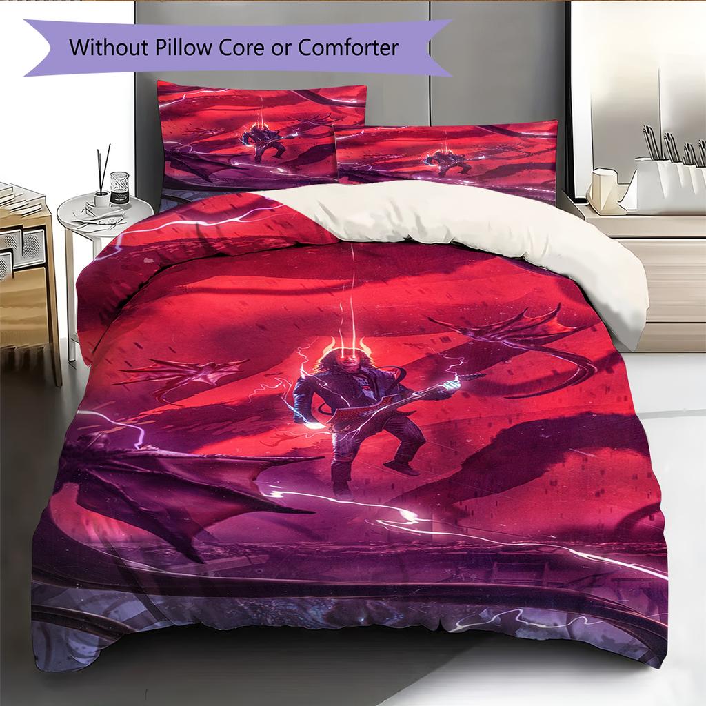 Cartoon Pattern Bedding Quilt Set Quilt Cover Pillowcase Home Decoration Birthday Gift (1 * Duvet Cover + 2 * Pillowcase, Without Core)