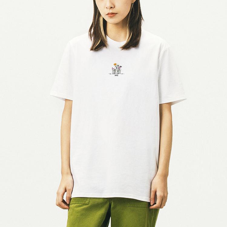 Vans Skull Print Short Sleeve T-Shirt Women Tops White VN0A5F1UWHT