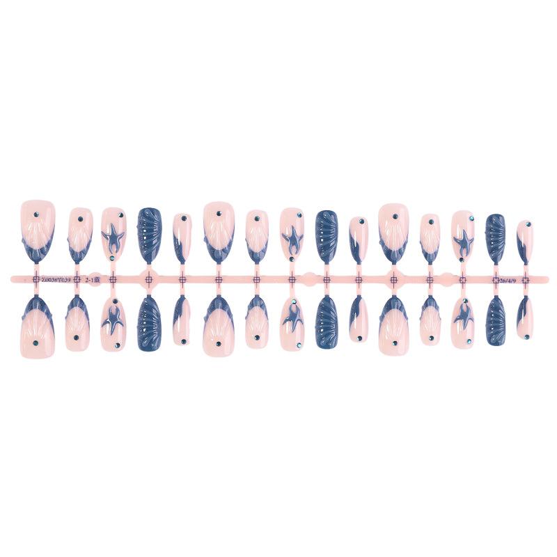 Cross-border Hot-selling Cat's Eye Wearing Nail Art Shell Flower Glue Nail Art Almond Nail Art Pads Nails