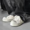 AFANTING Pánské trendy nízké plátěné boty, Černobílé, Silná podrážka, Šněrovací X280