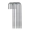 4 Pcs J Hook Ground Nails Thick Camping Tent Stake Peg Rustproof Durable