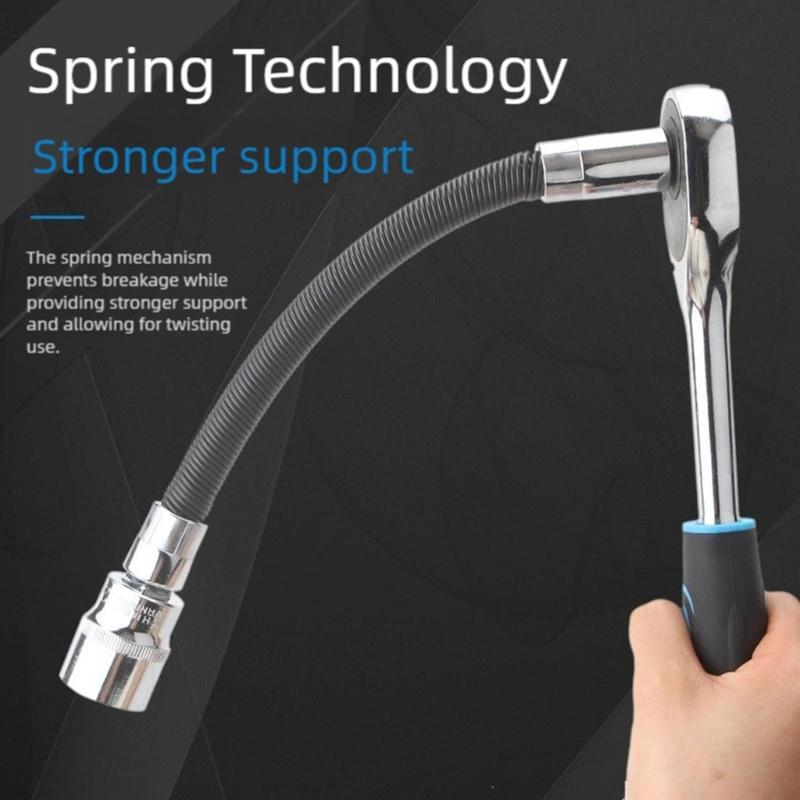 Drive Socket Extension Rod Adapter Connective Flexible Shaft Conversion Head High Torqued Ratcheting Wrench Electronic Drill
