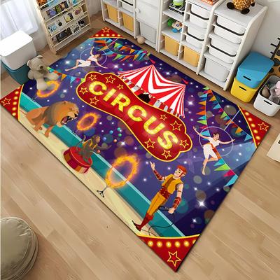 Tappeto Grande Area Performance Circense per Soggiorno Casa Camera da Letto Bambini Tappetino Sotto Divano Tappeti Pavimento Antiscivolo Decorazione Regalo Bambini