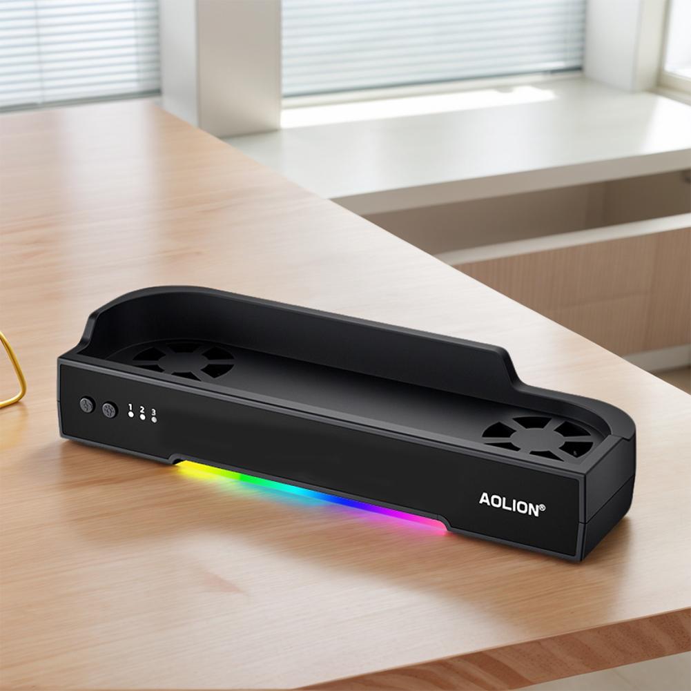 For Switch 2 Host Cooling Fan Base with NGC Game Console Base Radiator Wall Mount HUB Expansion Base Wall Hanging Bracket